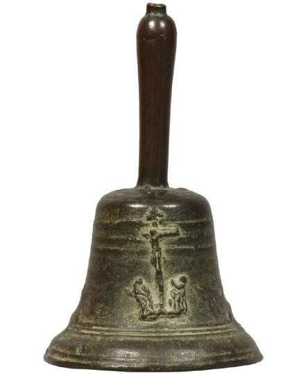 Late medieval French monastic bell depicting the crucifixion